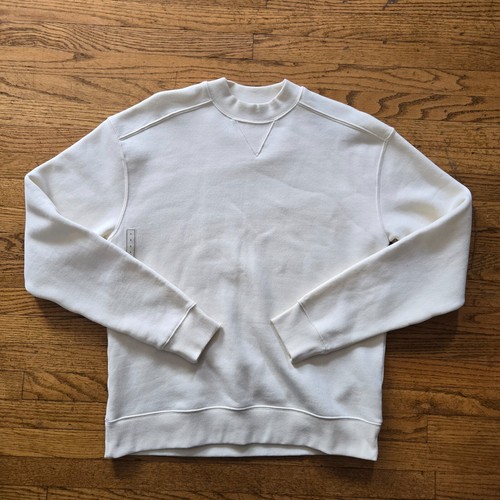 DSG Men's Small Terry Crew Neck Sweatshirt Ivory NWT