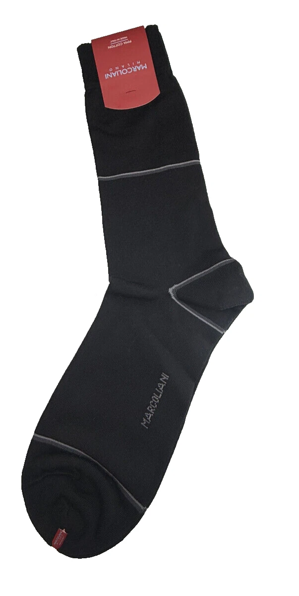 MARCOLIANI MILANO Unisex Casual Socks Pima Cotton Milano Stripe One Size NWT
