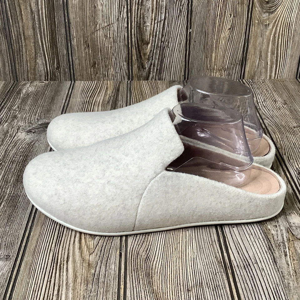 Zapatillas cómodas FITFLOP CHRISSIE II HAUS de fieltro marfil Fd1-892 para mujer talla 10 Foto 4 de 4
