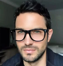 Classic Square Rectangular Clear Lens Big Geek Fashion Frames Eyeglasses 8068 L