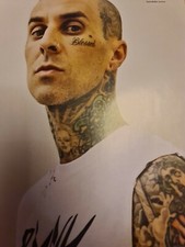 TRAVIS BAKER BLINK 182 A4 POSTER KERRANG MAGAZINE UK 