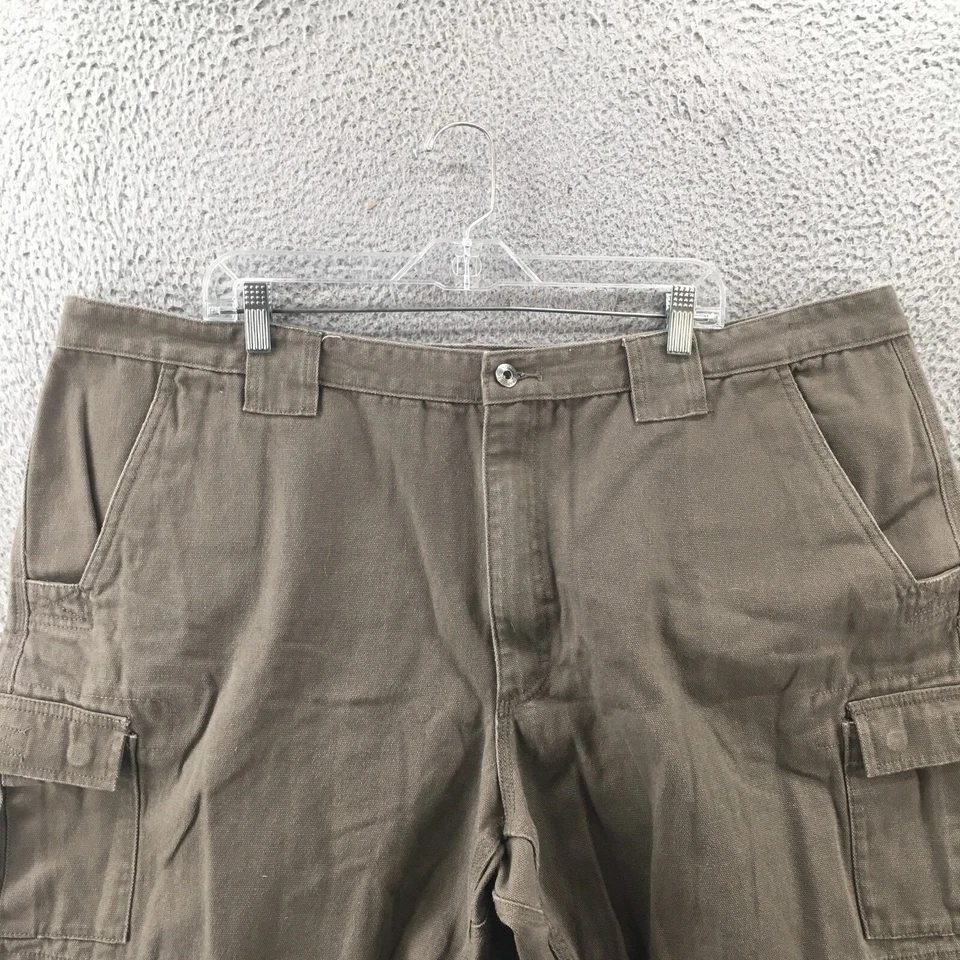 Pantalones Cortos Carga Duluth Trading Co Para Hombre 48 (46x6.5) Marrón Algodón Tiro Alto Foto 2 de 4