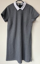 Reserved dress size L  black white dogtooth collar a-line Work Office Business