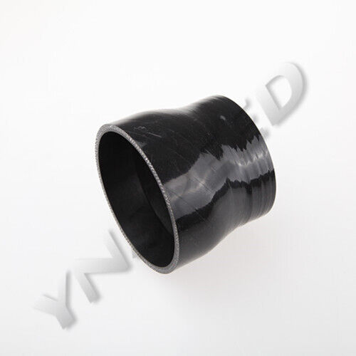 Acoplador reductor de manguera de silicona recta de 4,5"" a 4"" de identificación tubería turbo negro - Imagen 4 de 5