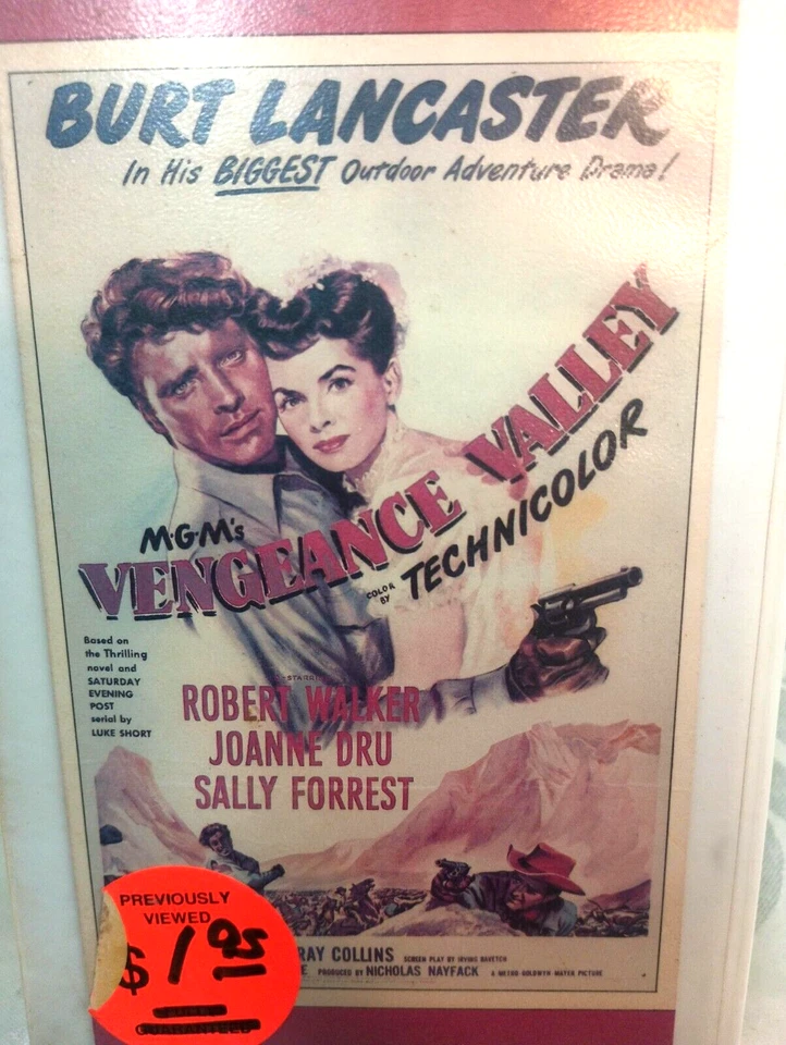 Vengeance Valley Dvd 1951 Western Film Burt Lancaster Robert Walker Hal Roach Foto 2 de 4