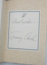 Jimmy Carter Signed Sources Of Strength HC Book Auto POTUS Full Signature RARE