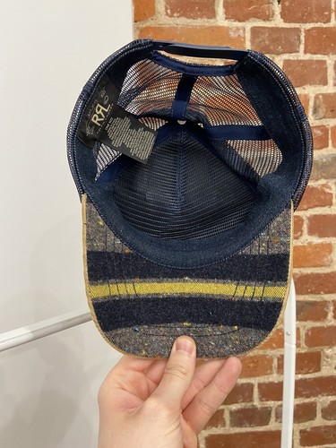 Double Rl Ralph Lauren Selvedge Denim Southwest Trucker Cap RRL Long R Mesh - Picture 6 of 14
