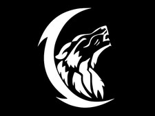 Wolf Howling Tribal Moon Vinyl Decal Car Wall Truck Sticker Choose Size Color