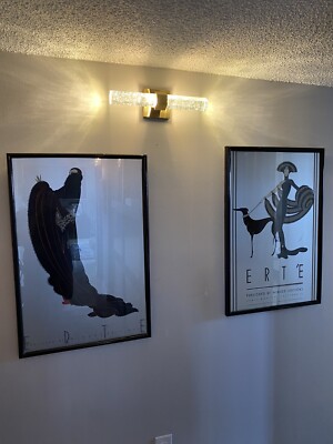 ERTE Symphony in Black MIRAGE Edition Silver Foil SERIGRAPH Poster & Soiree 