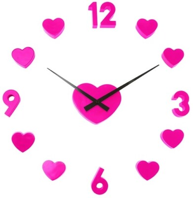 Design Deine Uhr! Wanduhr DIY Love pink Do it yourself!