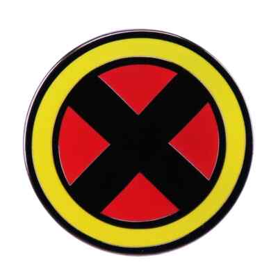 X-Men Superhero Team Classic Logo Red, Yellow, Black Enamel Metal Pin