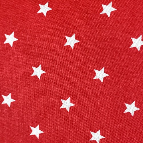 677. Handmade WHITE STARS ON RED 100% Cotton Cushion Cover.Various sizes - Picture 2 of 2