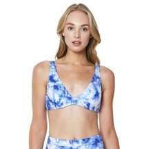 Sanctuary Plunging Tie-Dye Underwire Bikini Top size D