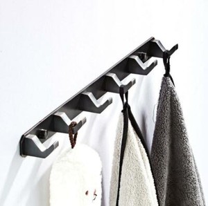 Bathroom Wall Mounted Hanger Towel Clothes Accessory SUS Hooks Chrome Holder W30