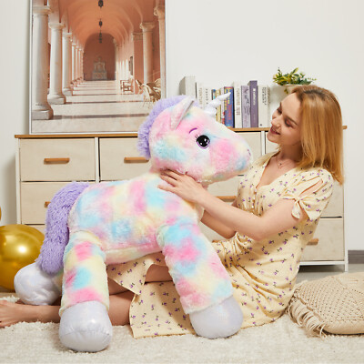 Large Unicorn Teddy Bear Stuffed Soft Plush Animal Doll Children's