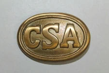 Antique Style Military Civil War Confederate CSA Belt Buckle Oval SOLID Brass #1