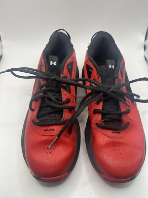Under Armour UA Lockdown Youth Kids Basketball Shoes Red Size