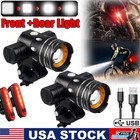 30000LM USB Rechargeable LED MTB Bicycle Light Racing Headlight & Rear Lamp Kit