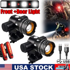 30000LM USB Rechargeable LED MTB Bicycle Light Racing Headlight  Rear Lamp