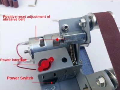 Miniature Small Belt Sander DIY Polishing Machine Fixed Angle Sharpener
