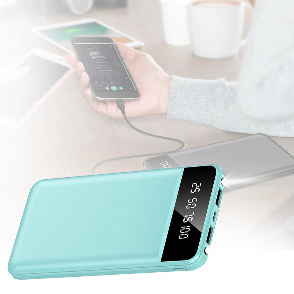 Power Bank 10000mah 2USB Charger External Portable Battery Backup For Cell Phone