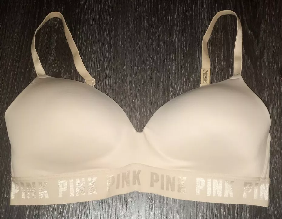 VS pink lightly lined wireless bra BRAND NEW size 34dd buff