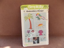 Simplicity Embroidery Design Transfers Uncut Pattern 6198