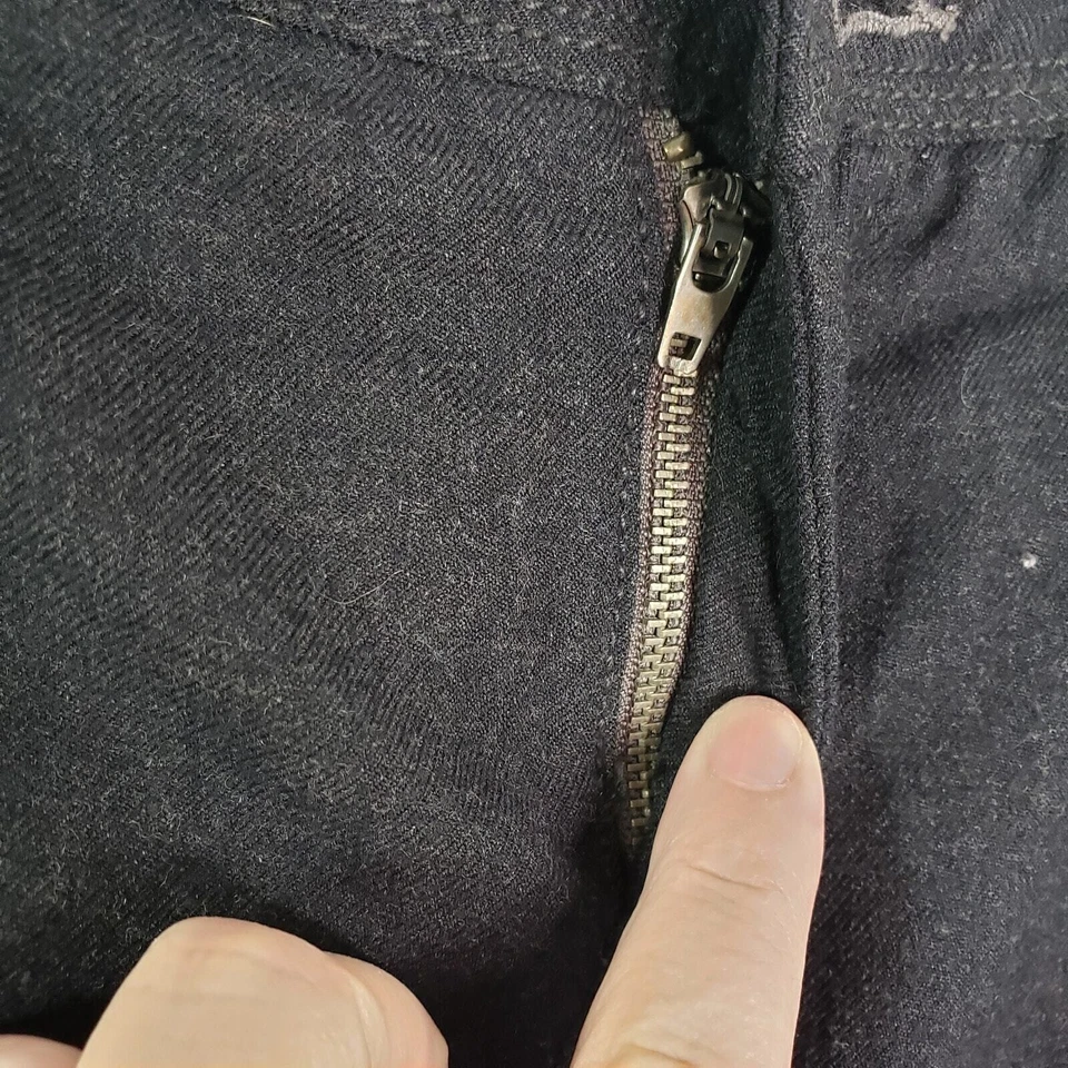 Free People Shorts Women Size 12 Black Wool Blend Cuffed Pinstripe Lined Pockets - Image 2 of 4