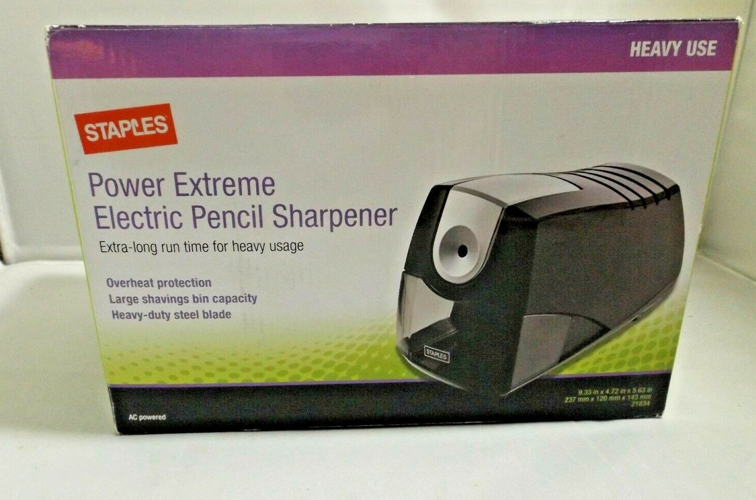 STAPLES POWER EXTREME ELECTRIC PENCIL SHARPENER HEAVY USE NEW IN BOX eBay