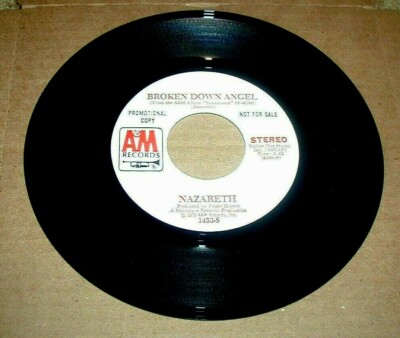 Nazareth Broken Down Angel A & M PROMO 45 MONO STEREO 1973
