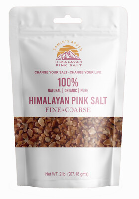 Himalayan Pink Salt 2lb (32oz) Bag Coarse Grain 100% Organic with Trace Elements