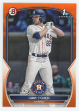 2023 Bowman Draft 1st #12/15 Cam Fisher #BD-35 Orange Parallel Astros Pre Rookie