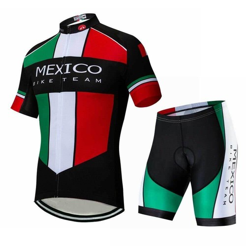 Team Cycling Short Set Men's Reflective Cycling Jersey and Padded Shorts Kit - Picture 6 of 16