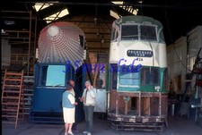 BLACKPOOL BALLOON TRAM 726 ROCKET 732 RIGBY ROAD JUN 85 ORIGINAL SLIDE+COPYRIGHT