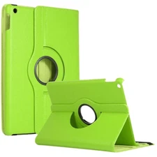 Leather Flip Rotating Portfolio Stand Case LIGHT GREEN for iPad 5/iPad 6 9.7"