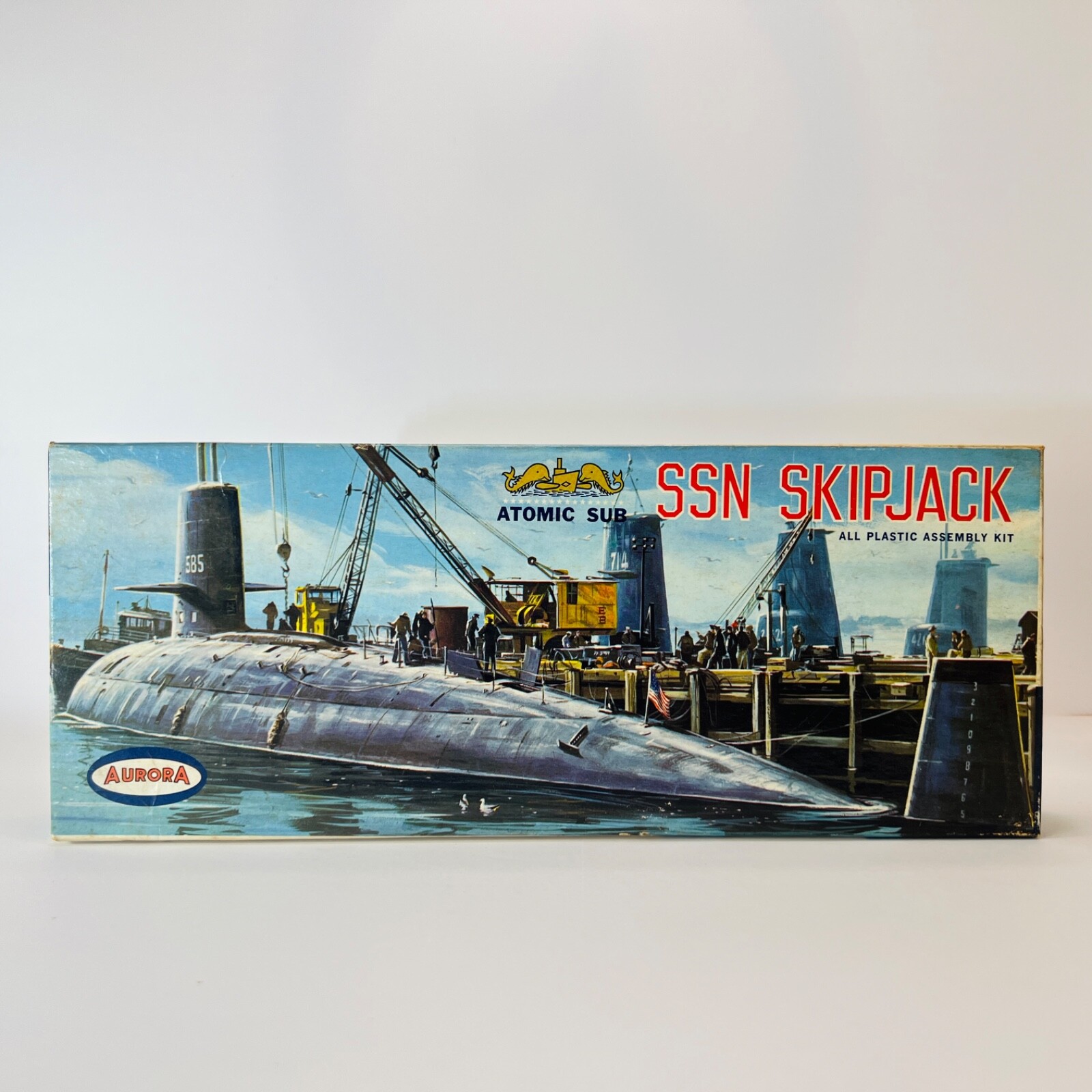 Monogram Skipjack SSN Skipjack Atomic Submarine 1962 Aurora USA Vintage Navy Military ...