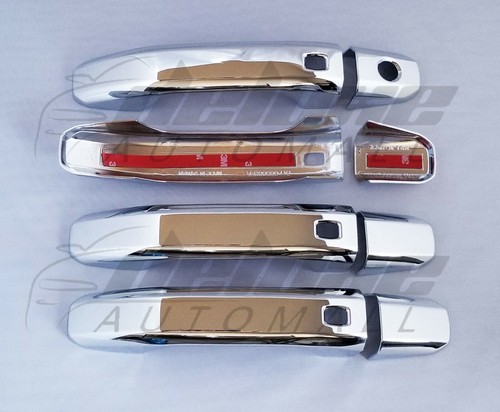 Chrome Door Handle Covers FOR 19-23 Chevy Silverado GMC Sierra WITH 4x Smartkey - Picture 2 of 4