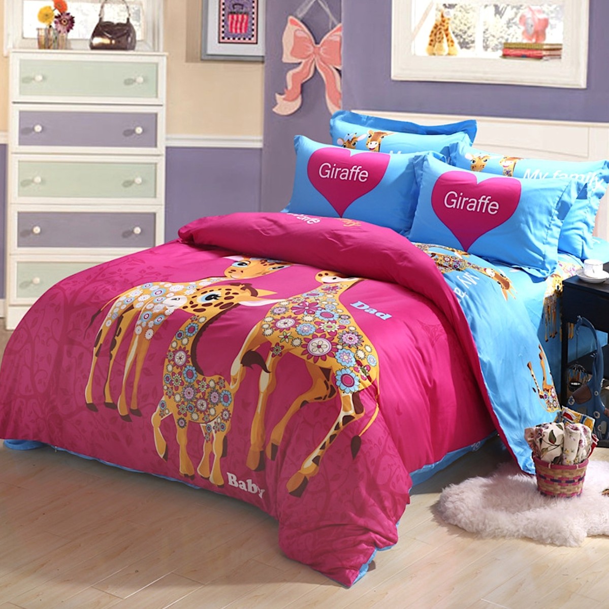 Set di Biancheria da Letto con Stampa 3D, Motivo mercoledì Addams Fam, Set Copripiumino con Federa, per Bambini, Decorazione per la Camera dei Bambini