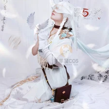 Game Identity Ⅴ Eli Clark Cosplay Costume White Robe Fullset W/Decoration Bag