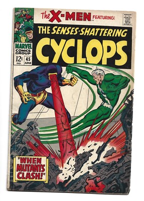 X-Men #45, VG+ 4.5,Quicksilver, Scarlet Witch, Magneto