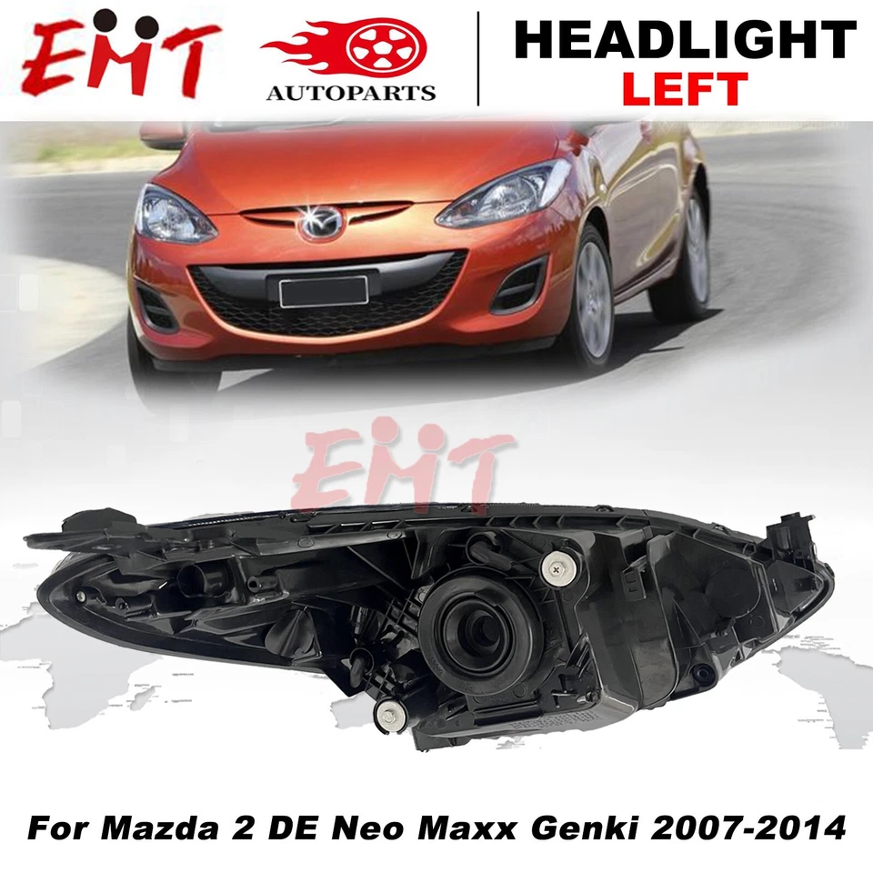 Left Passenger Head Light For Mazda 2 DE Neo Maxx Genki 2007~2014 LHS Front Lamp - image 3 of 4