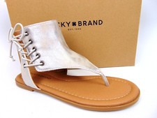 Lucky Brand YG-Adyna Casual Sandals, Little Girls, Size 1.0 K, Silver NEW 2312