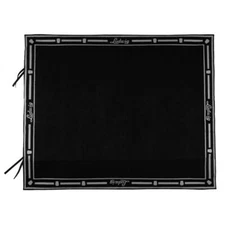 Ludwig Non-Slip Drum Rug with Weighted Corners, Black, 78" x 63"