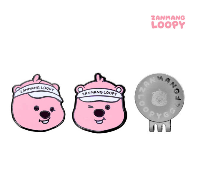 ZANMANG LOOPY Genuine Golf Character Ball Marker 2pcs + Clip