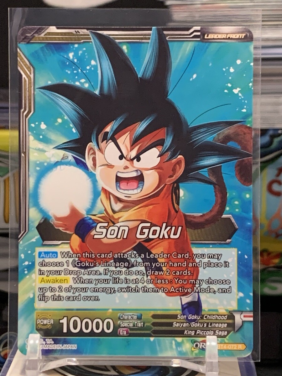 Legacy Bearer Son Goku Foil Holo Leader Card Dragon Ball Super CCG