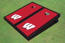 University of Wisconsin Black Matching Border Cornhole Boards