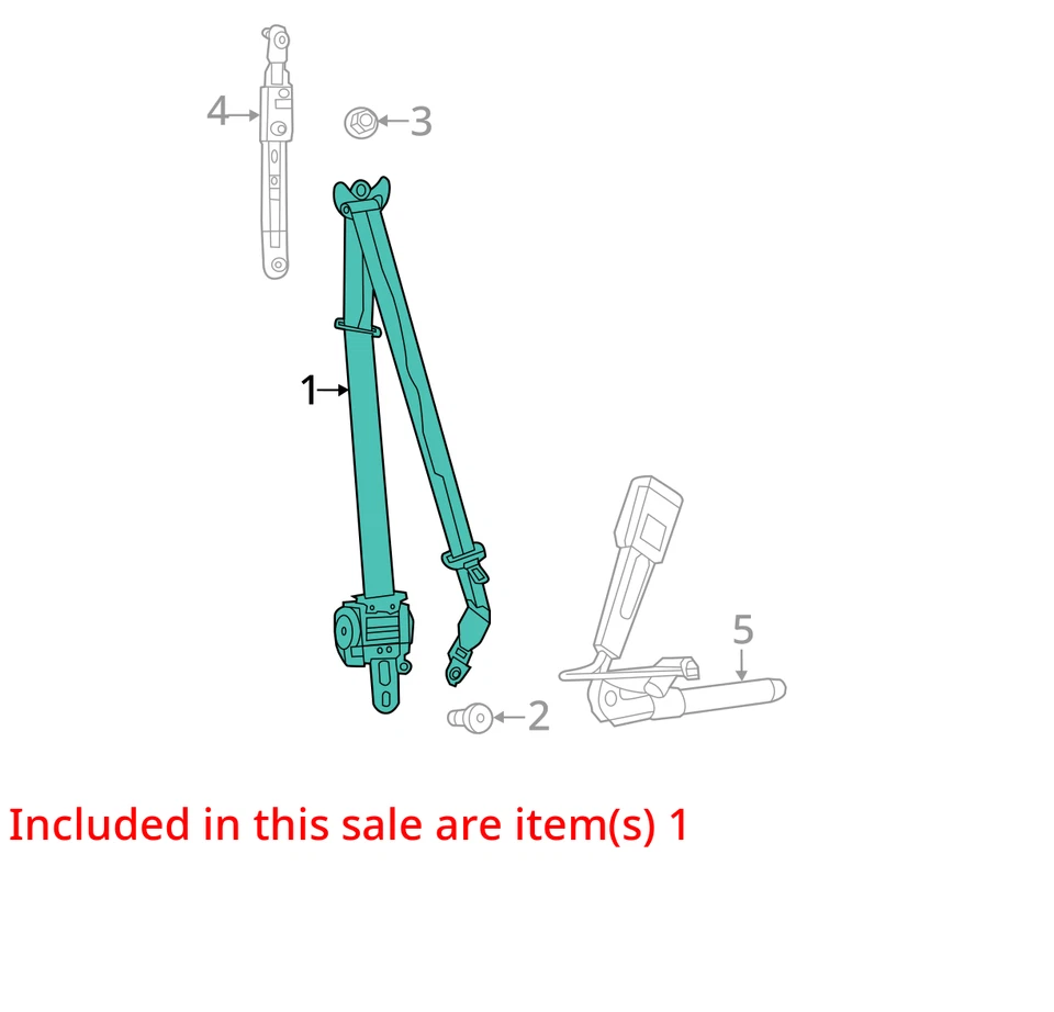 Seat Belt Front Bucket Seat Passenger Retractor Fits 11-20 300 10273221 - Image 4 of 4