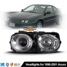 Led Headlights For 1998-2001 Acura Integra Pair Projector Front Lamps Assembly