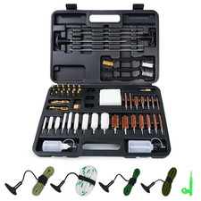 Universal Gun Cleaning Kit for Pistol, Shotgun, Rifle w/ Bore Light  Bore Snake