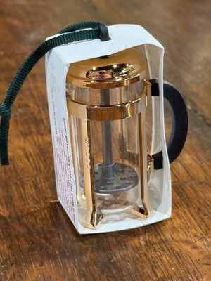 Starbucks 2017 Coffee Maker French Press Christmas Holiday Ornament New